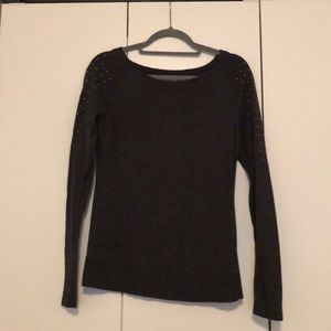 Dark grey crew neck sweater